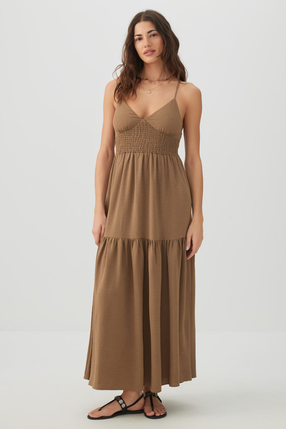 Smocked Tiered Maxi Dress