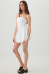 Ribbed Bandeau Ruffled Romper
