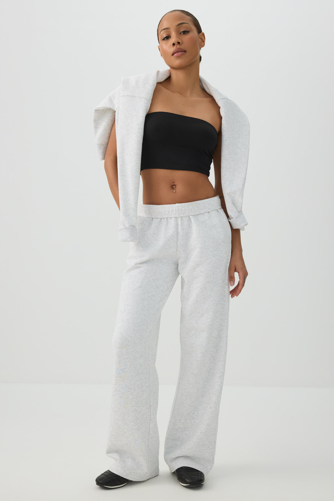 French Terry Wide Leg Pants