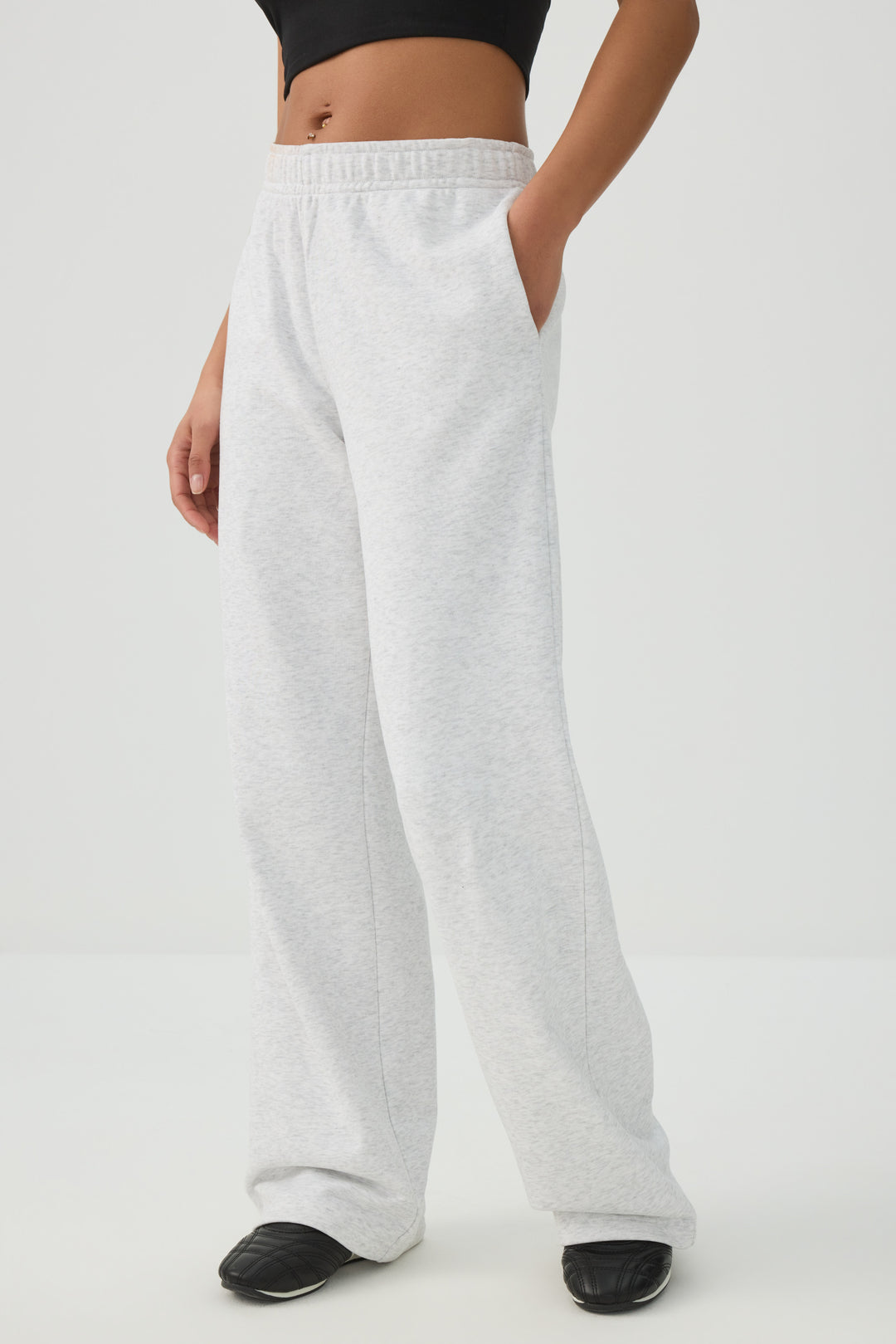 French Terry Wide Leg Pants
