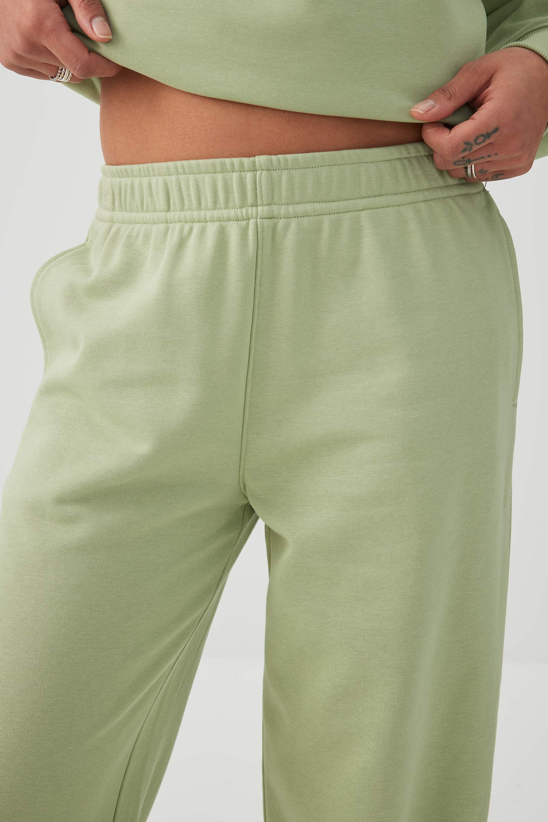 French Terry Wide Leg Pants