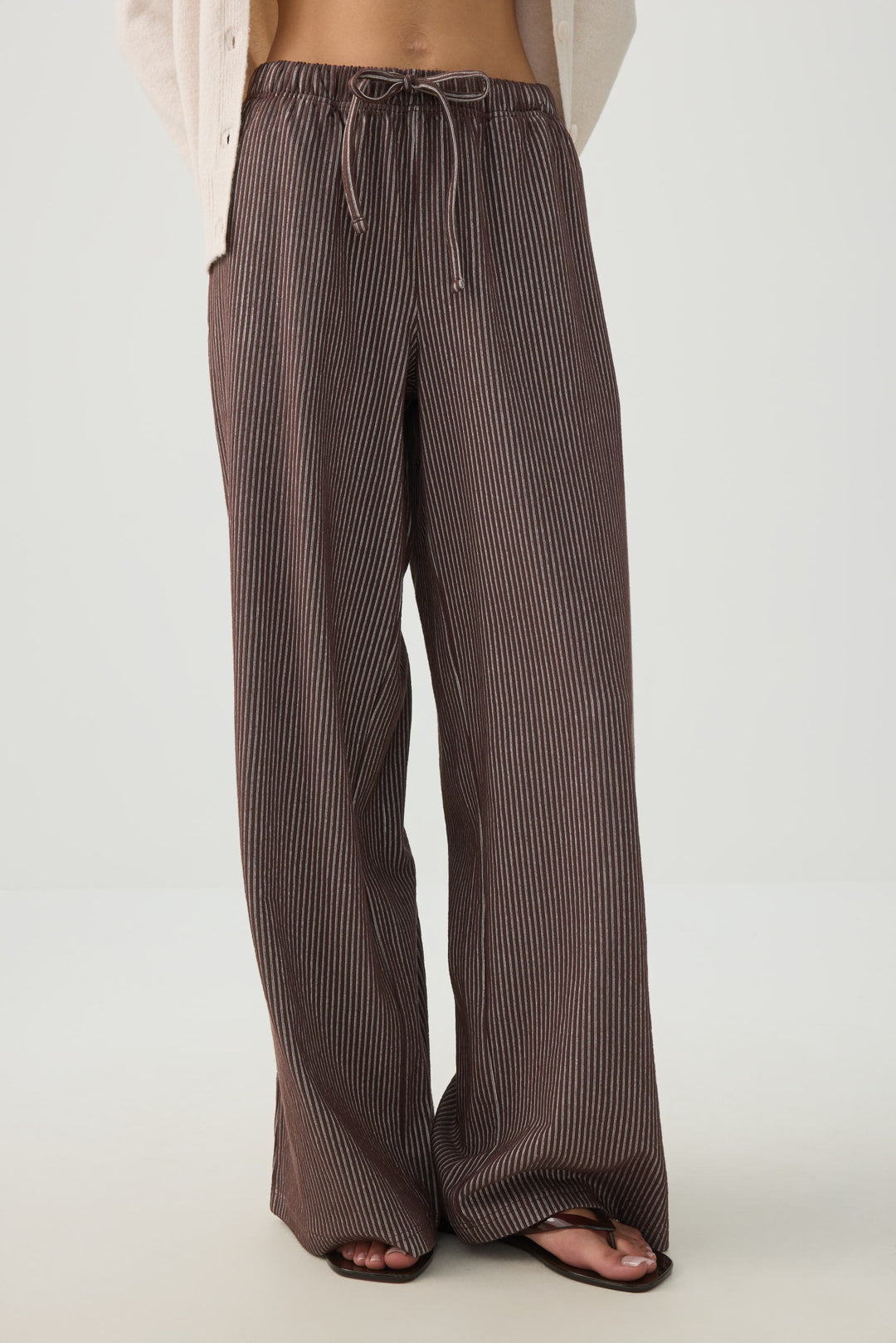 Textured Wide Leg Knit Pants