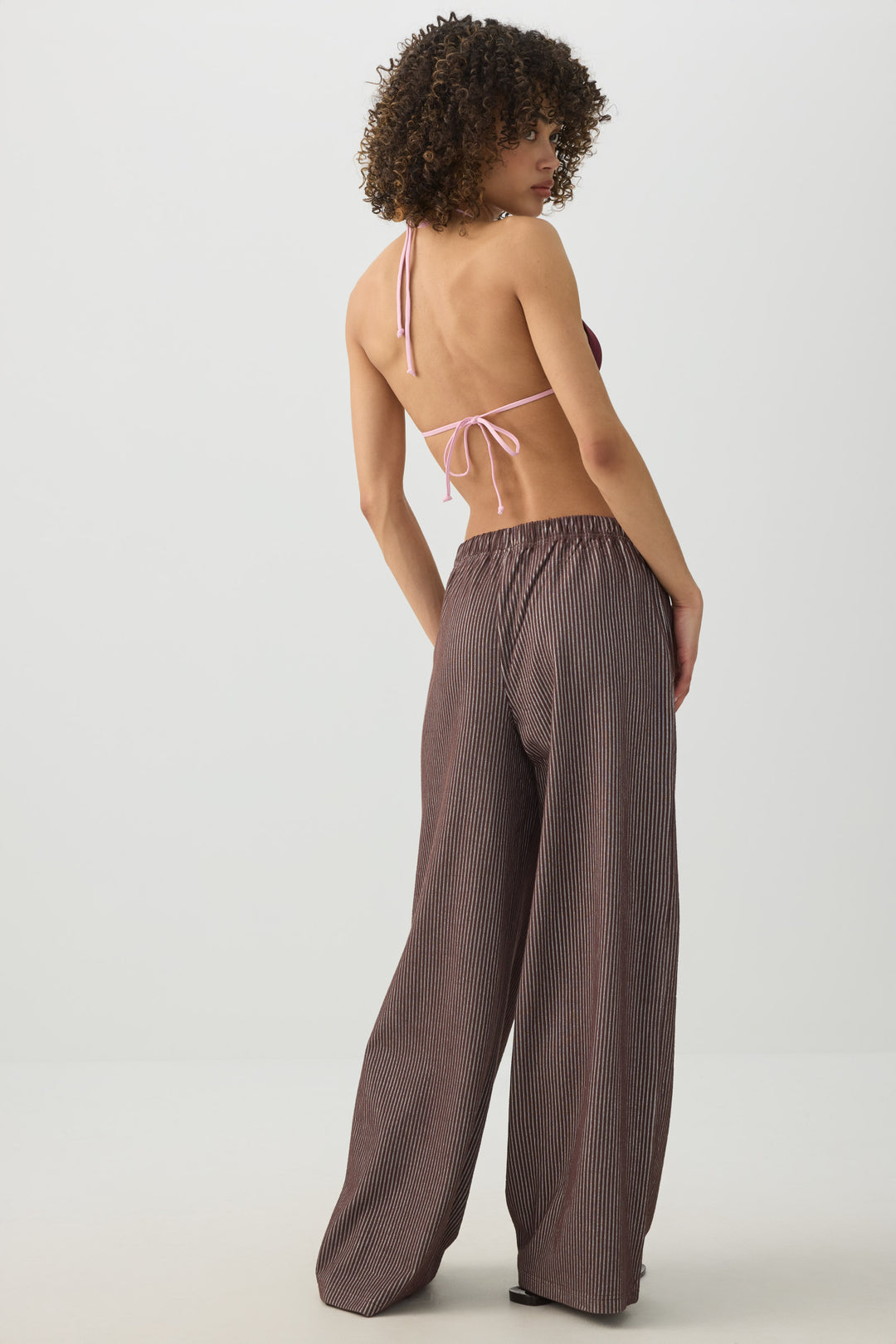 Textured Wide Leg Knit Pants