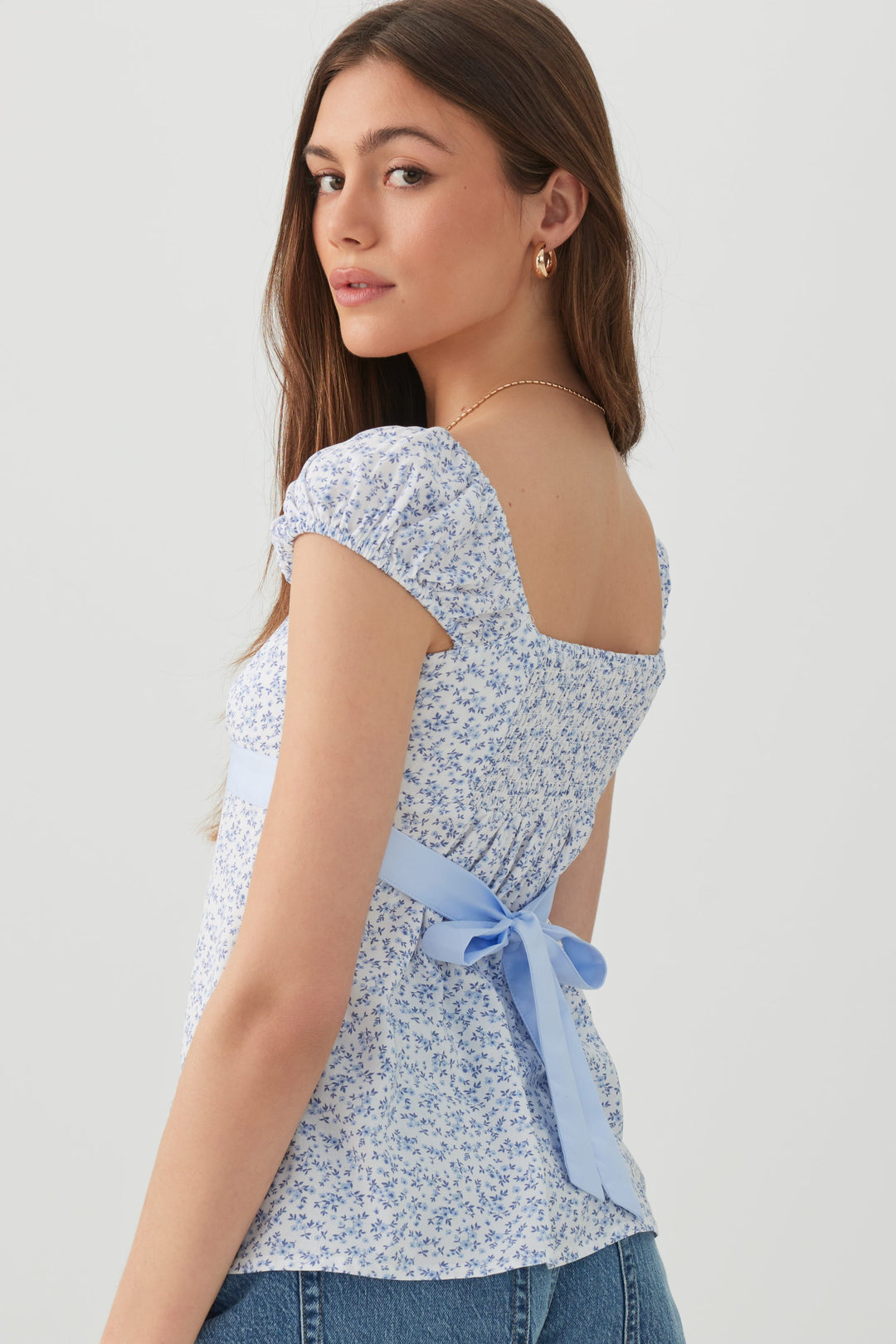 Babydoll Top with Satin Ribbon