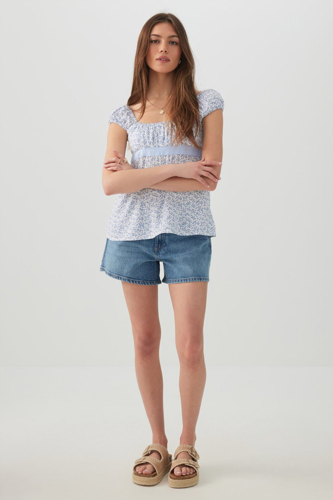 Babydoll Top with Satin Ribbon