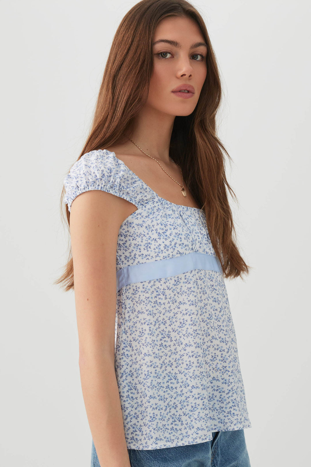 Babydoll Top with Satin Ribbon