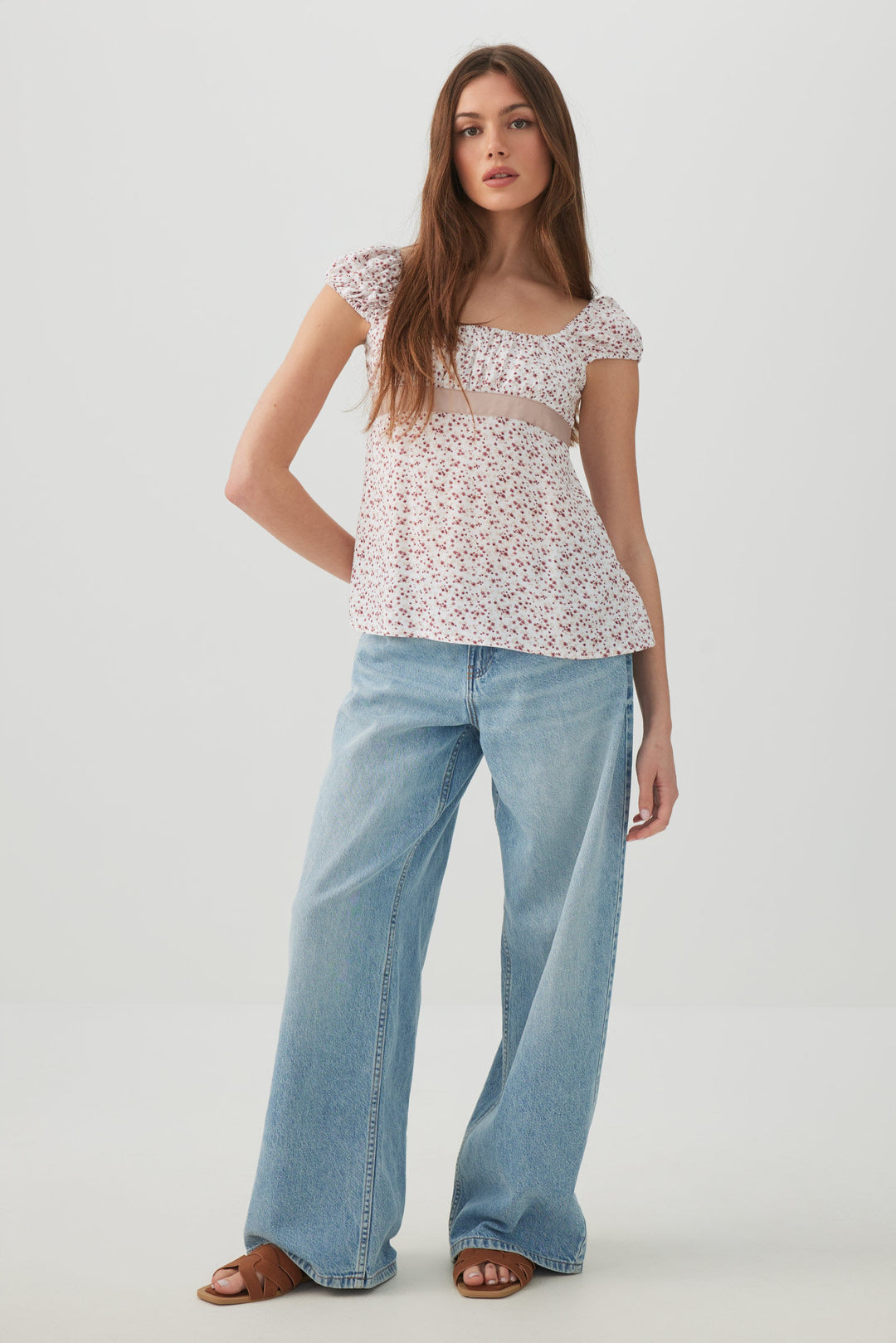 Babydoll Top with Satin Ribbon