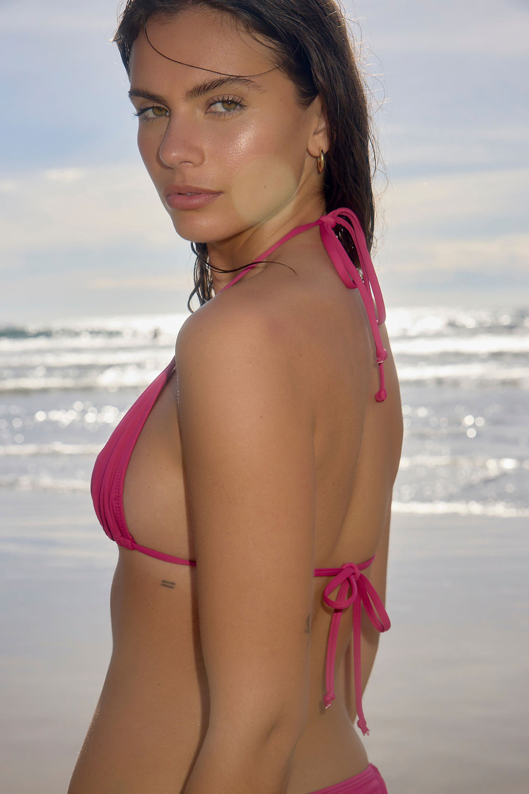 Triangle Bikini Top with Charm