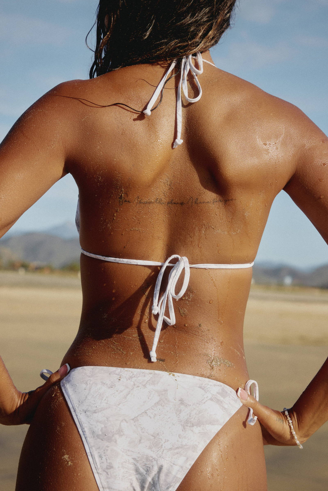 Foliage Triangle Bikini Top