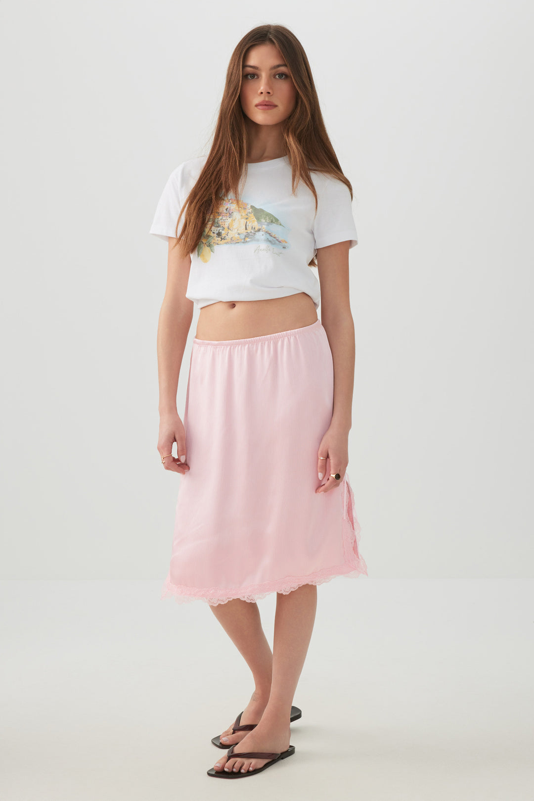 Satin Midi Skirt