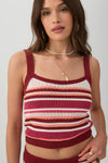 Camisole rayée tricotée