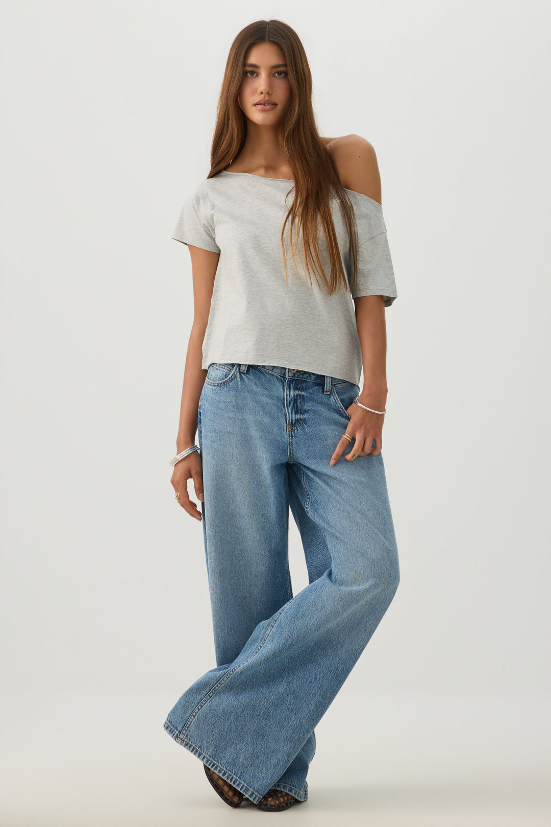 Jersey Off-Shoulder T-Shirt