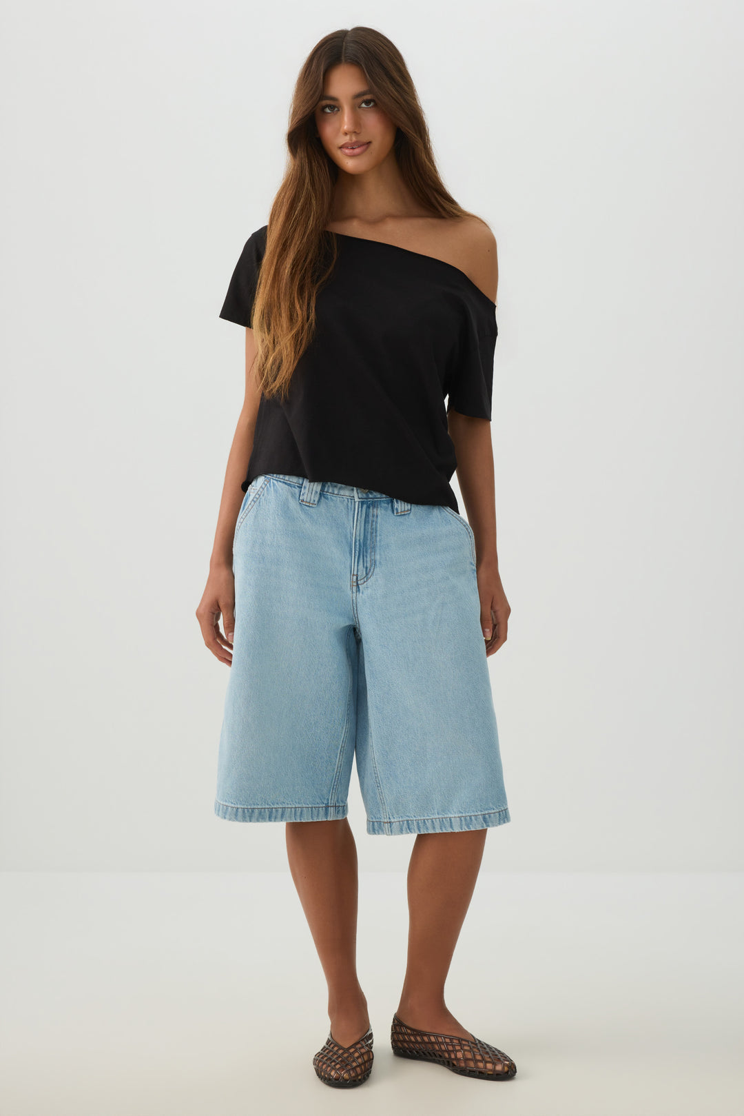 Jersey Off-Shoulder T-Shirt