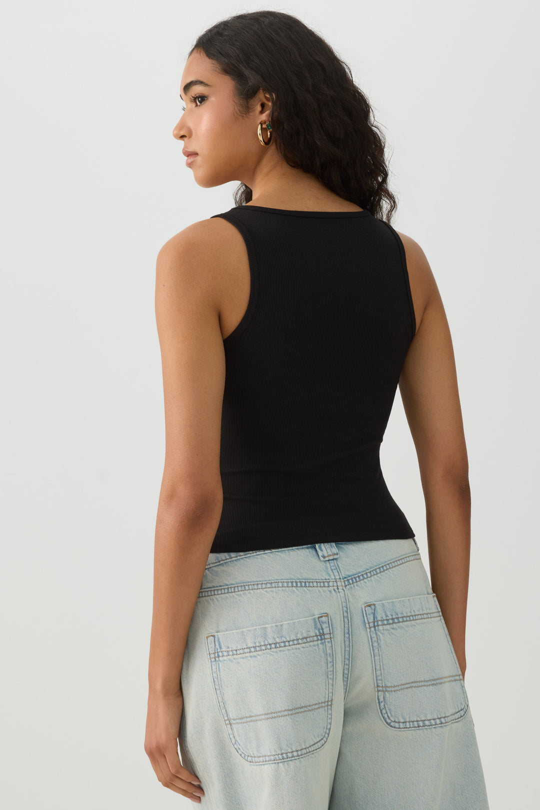 Basic Cropped Ribbed Tank Top