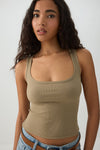 Basic Cropped Ribbed Tank Top