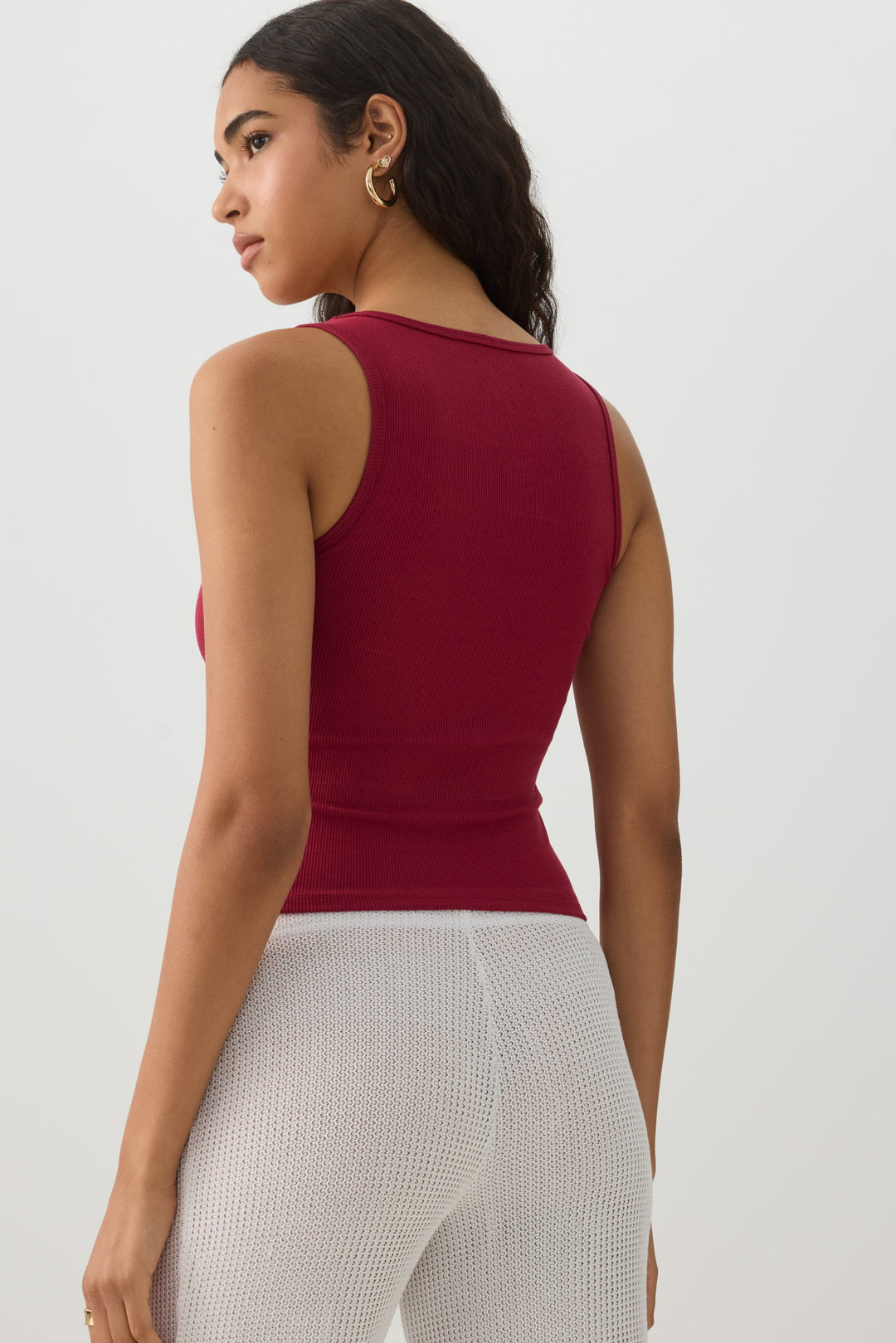 Basic Cropped Ribbed Tank Top