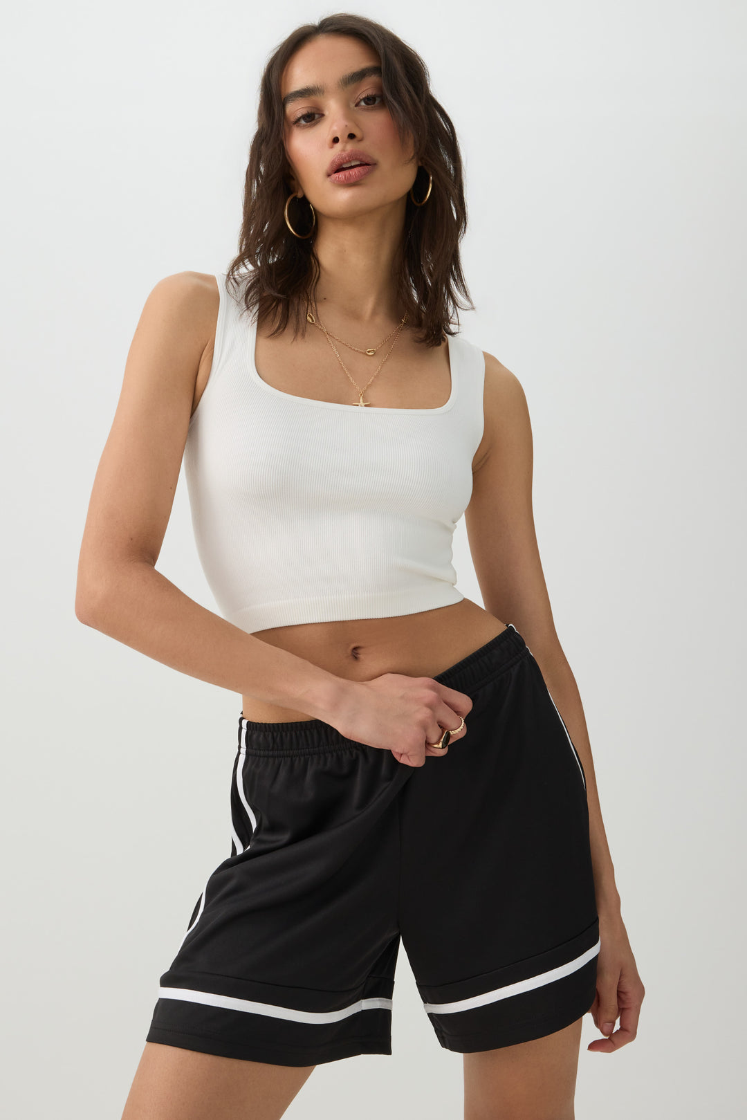 Seamless Ribbed Trapeze Tank Top