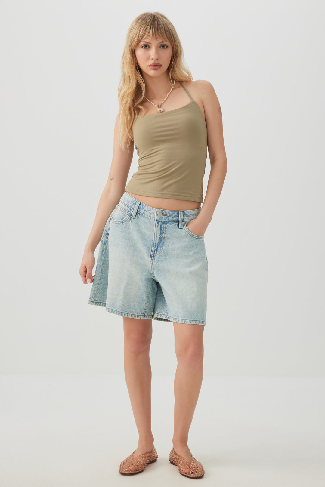 Short Halter Tank Top