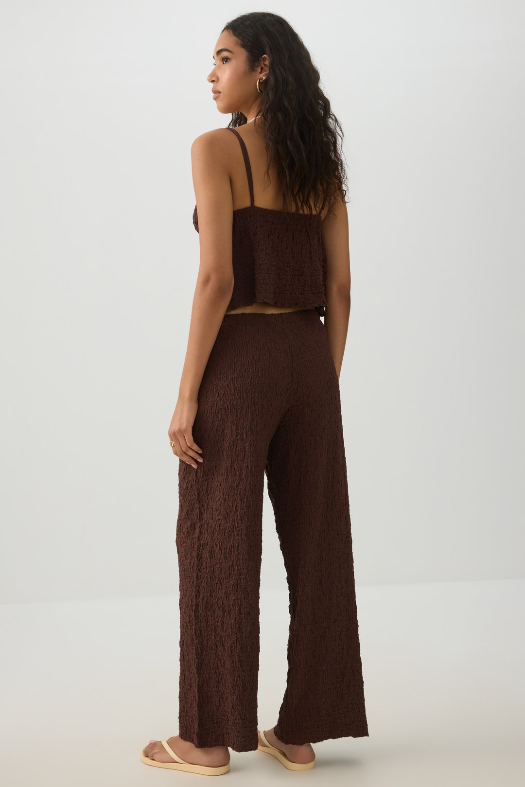 Textured Straight Leg Knit Pants