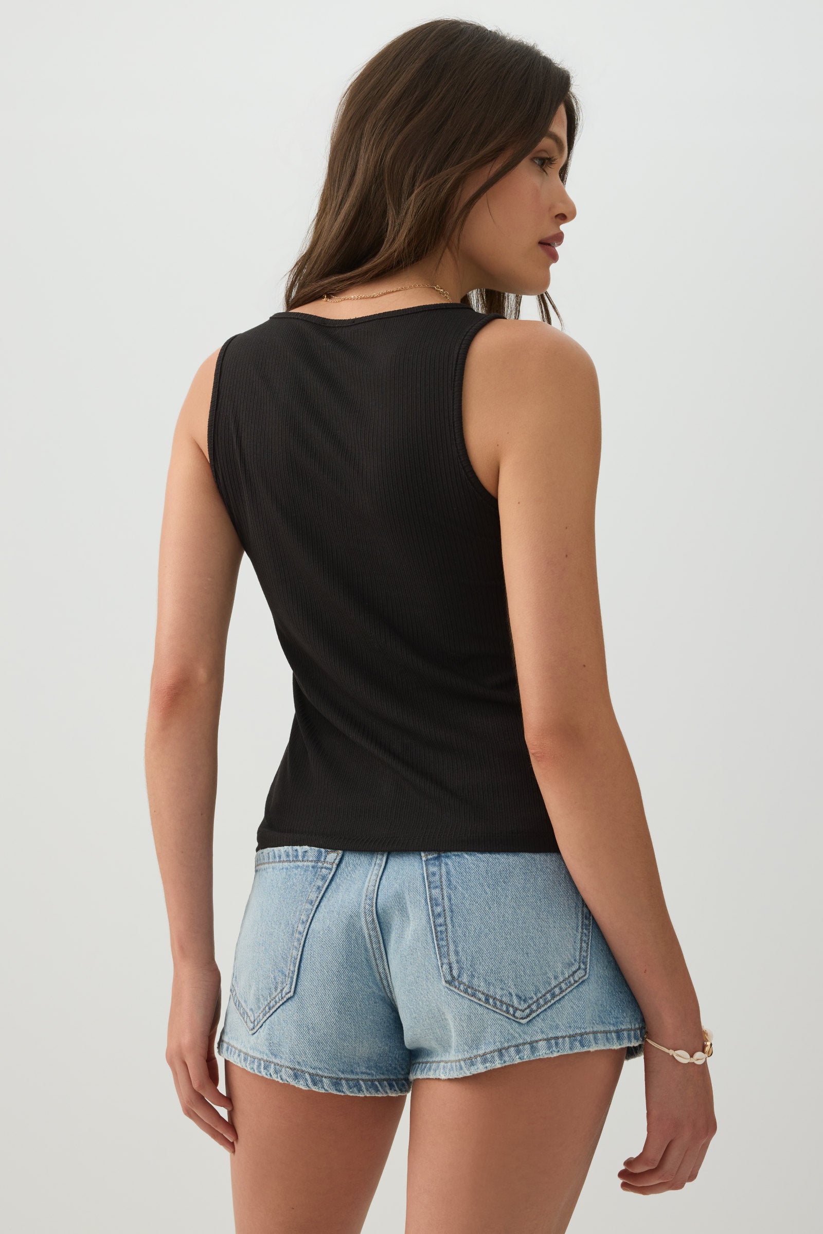 Button Front Rib Tank Top – Ardene