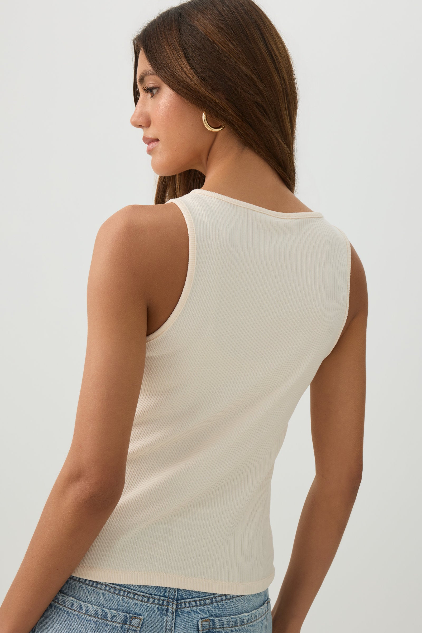 Button Front Rib Tank Top – Ardene