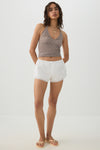Lace Trim Poplin Boxer Shorts