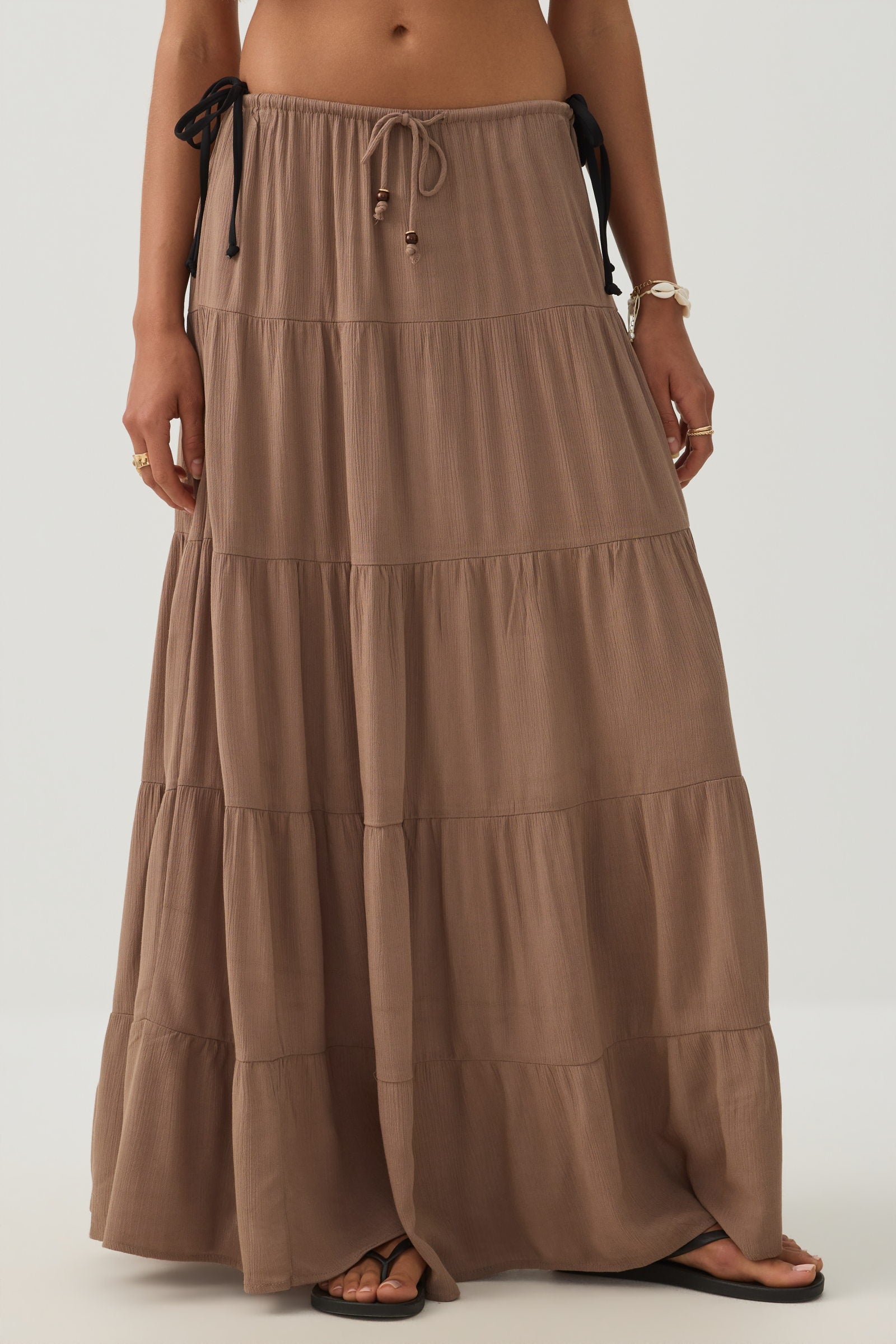 Textured Tiered Maxi Skirt – Ardene