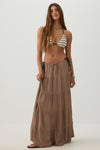 Textured Tiered Maxi Skirt