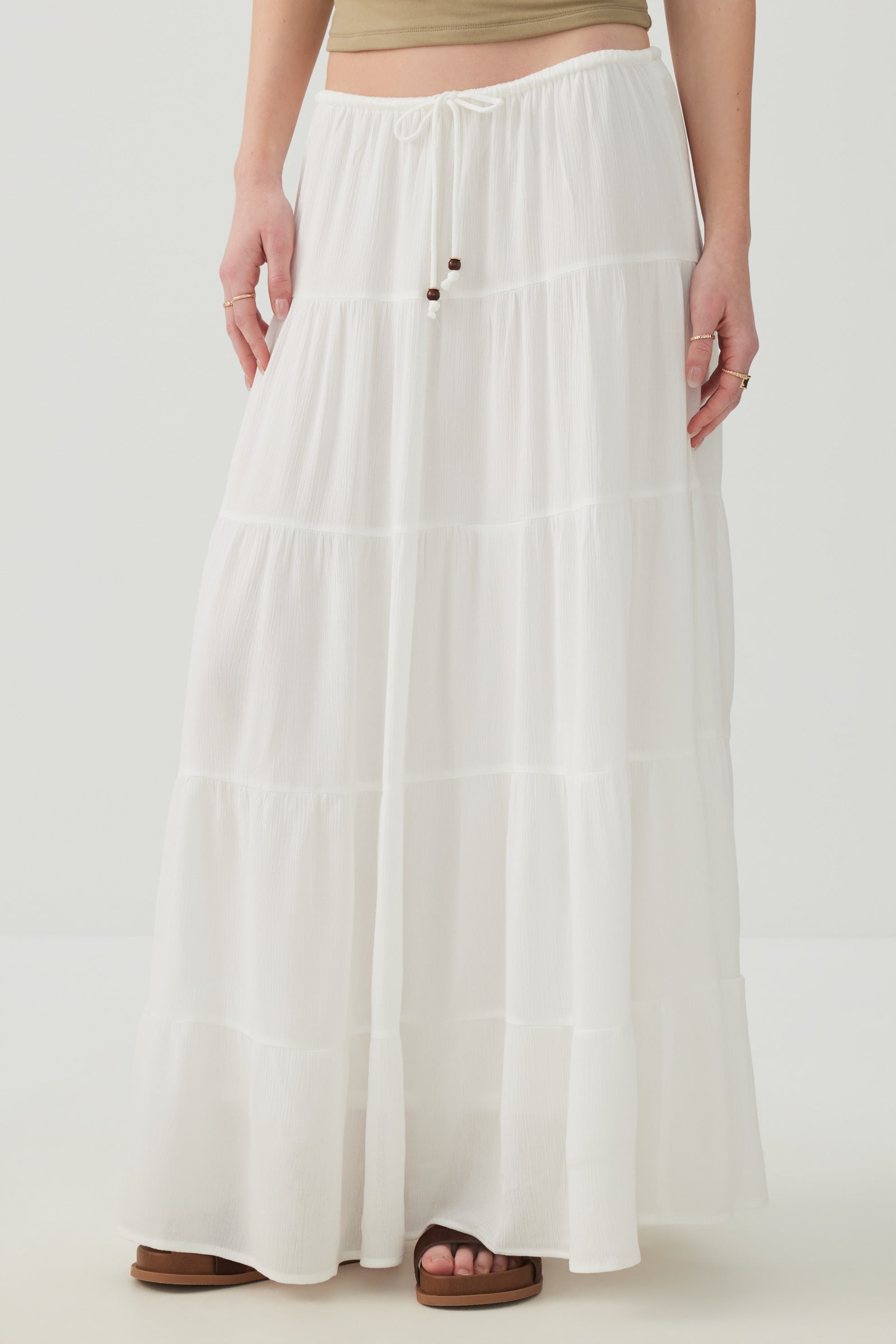 Textured Tiered Maxi Skirt – Ardene