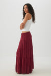 Textured Tiered Maxi Skirt