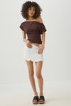 Jupe mini smockée