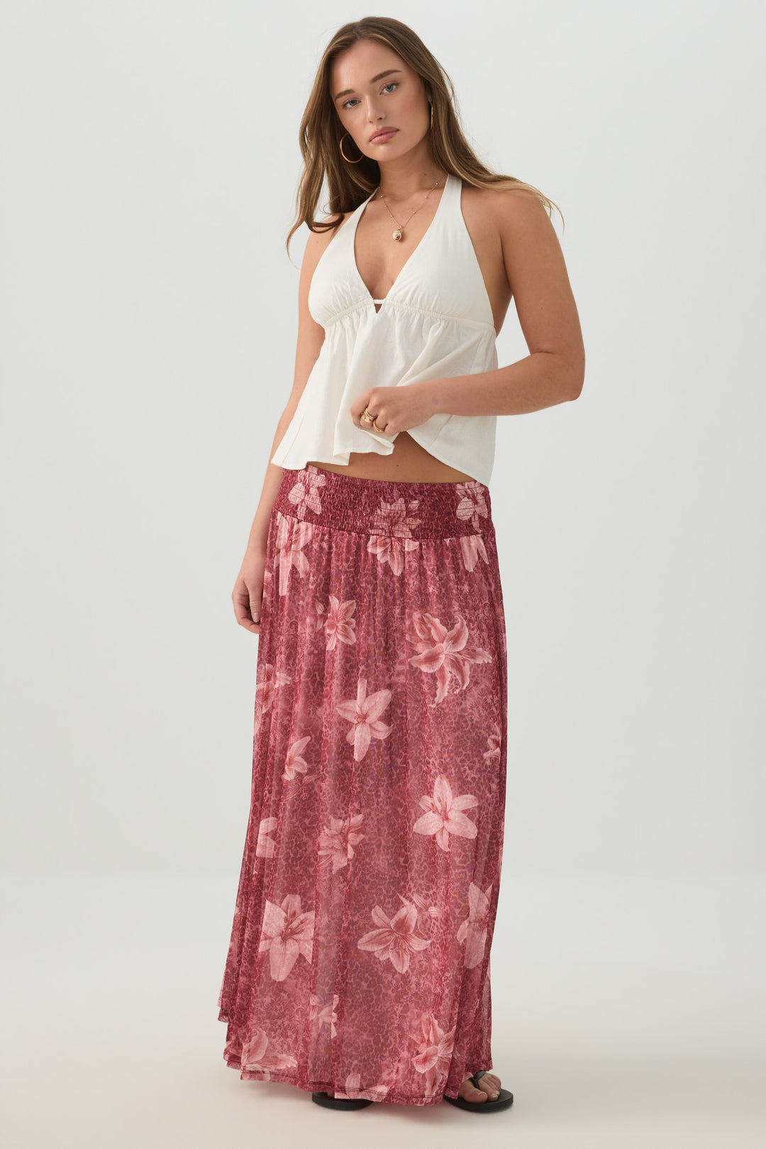 Maxi Mesh Skirt