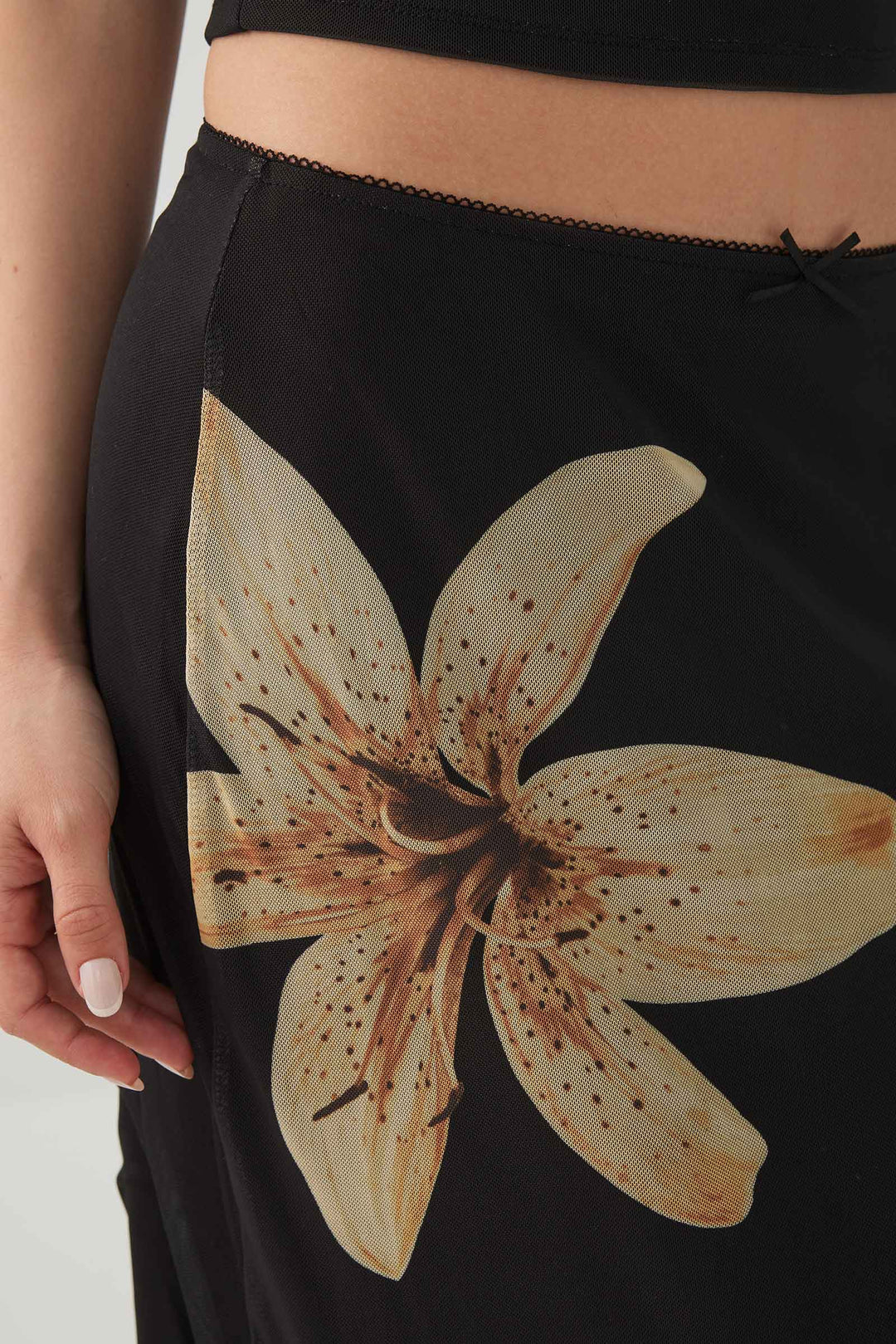 Floral Mesh Skirt