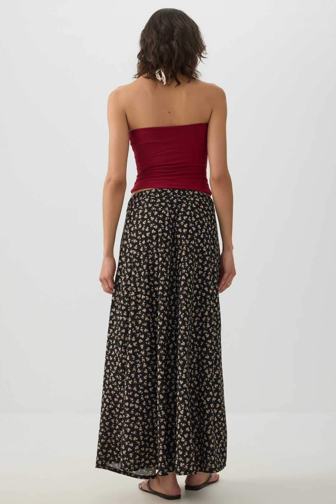 Knit Crepe Maxi Skirt