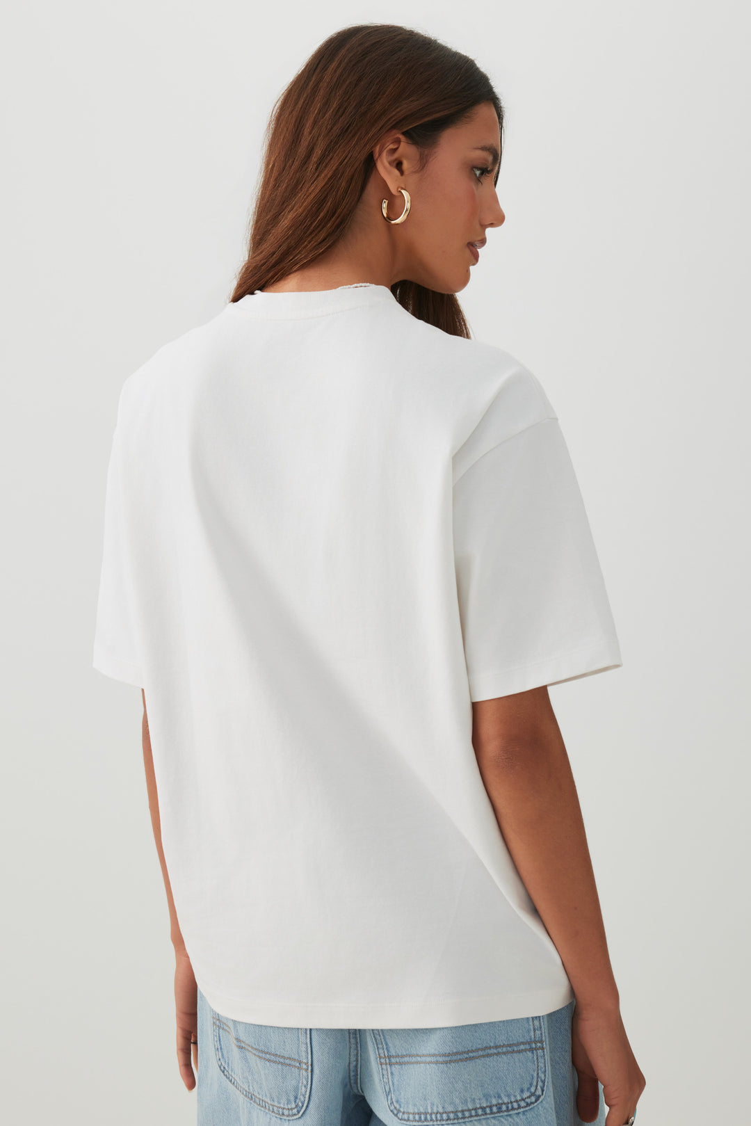 Basic Boxy Crew Neck T shirt