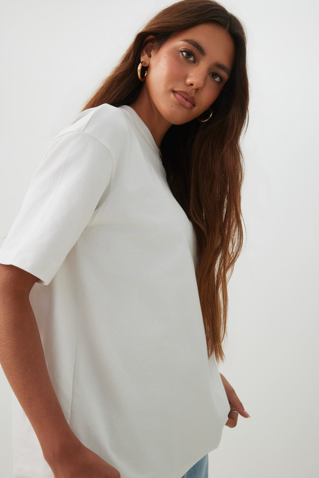 Basic Boxy Crew Neck T shirt