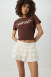 Ruffled Knit Skort