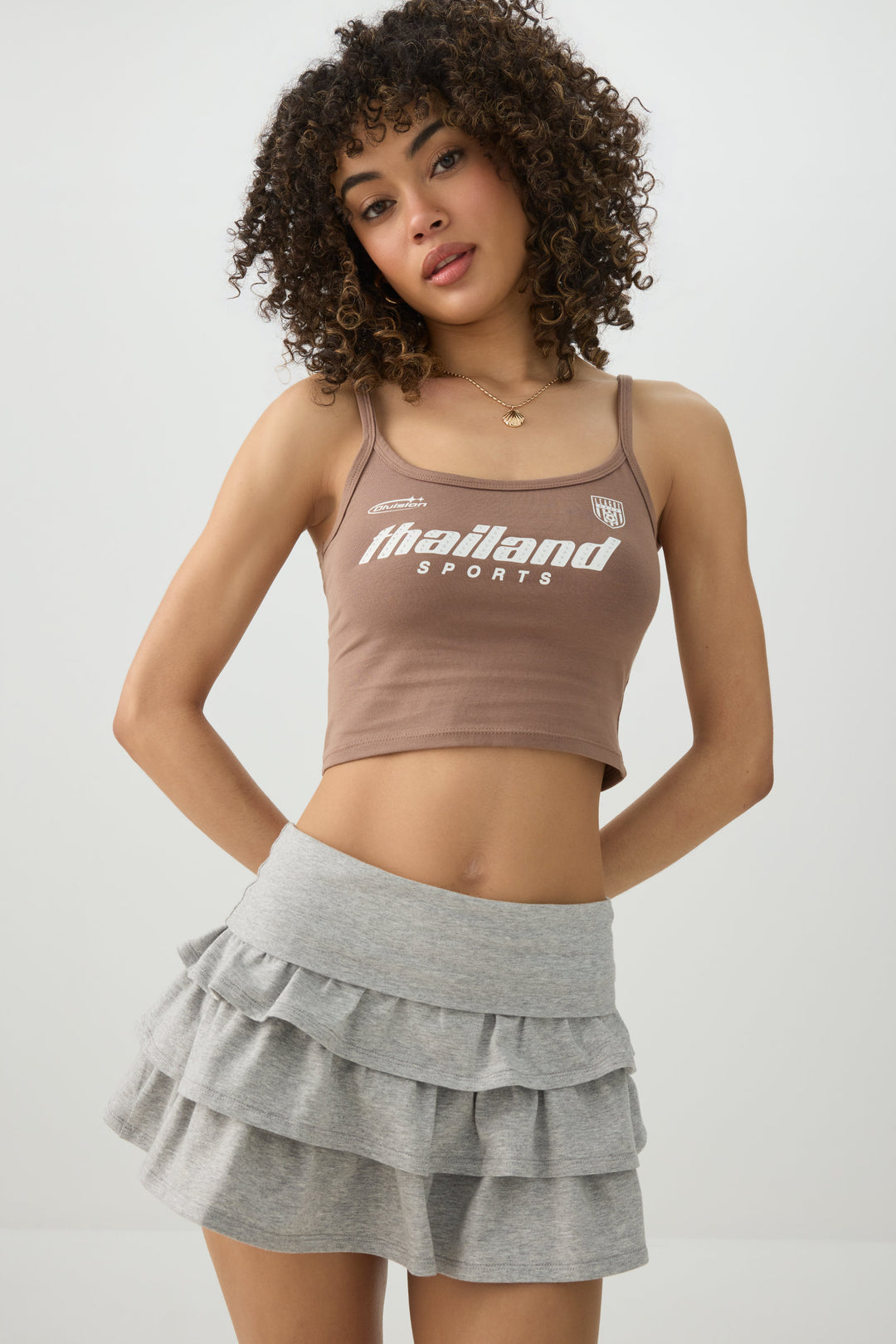 Ruffled Knit Skort
