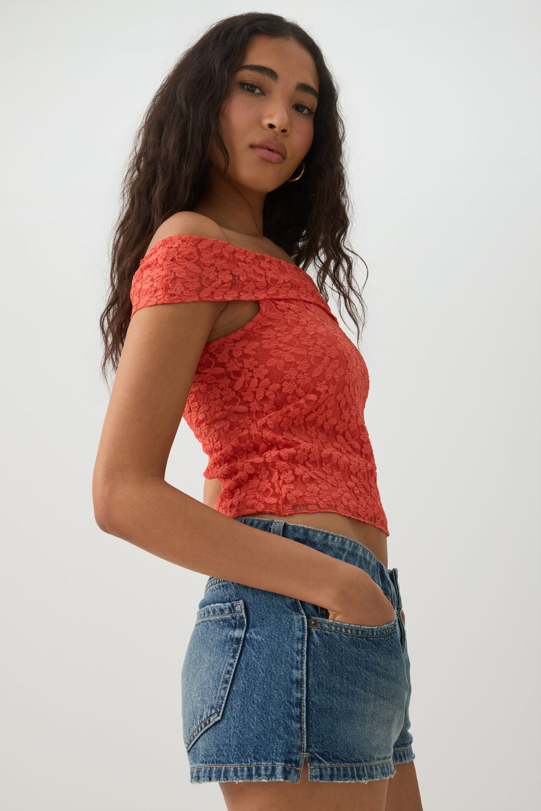 Off Shoulder Lace Top