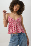 Striped Babydoll Tank Top