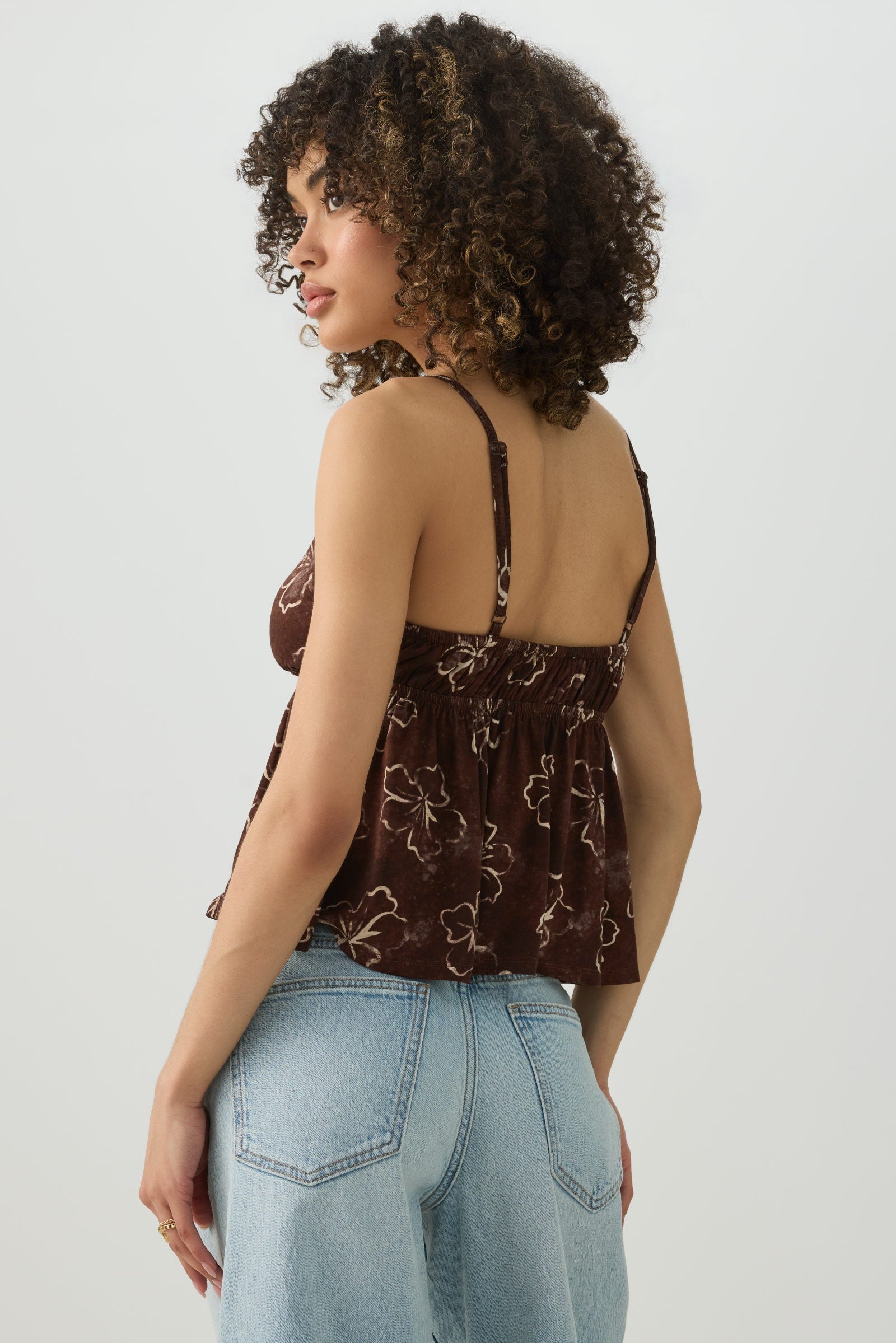 Tropical Flower Babydoll Tank Top | Ardene