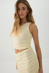 Mesh One-Shoulder Maxi Dress