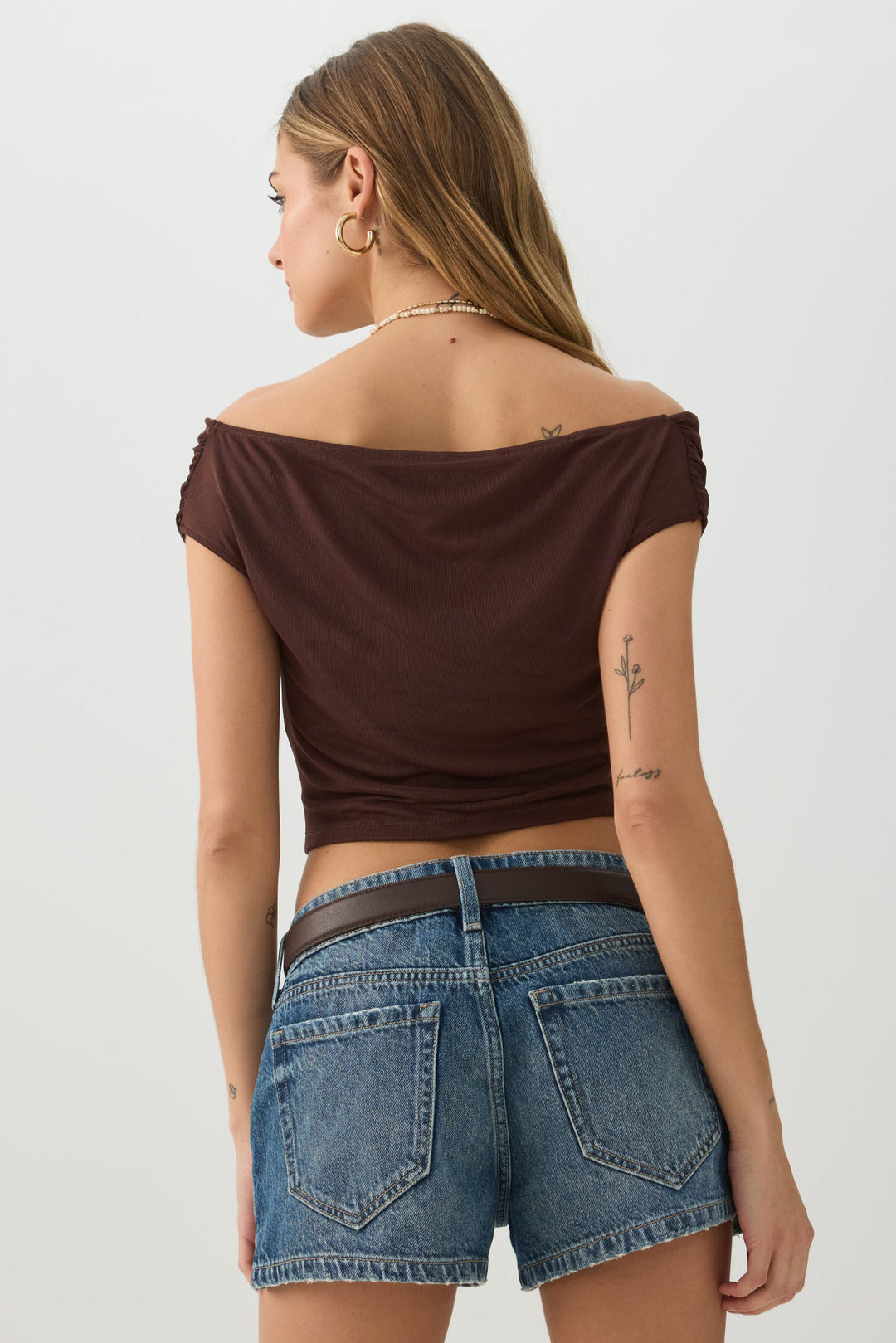 Mesh Off Shoulder Top