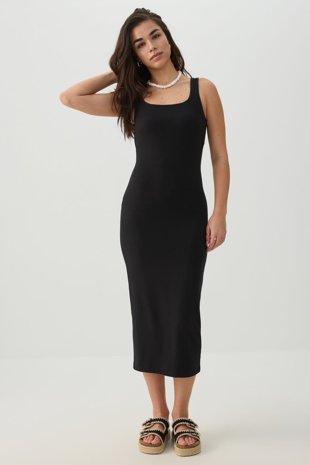 Ardene Women's Midi Bodycon Dress in Black | Size XS | Polyester/Elastane Ardene Women's Midi Bodycon Dress in Black | Size XS | Polyester/Elastane