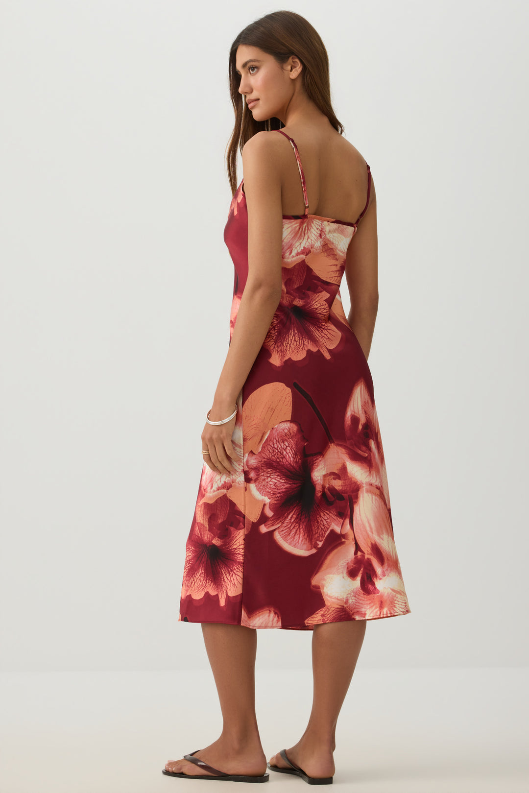 Midi Satin Slip Dress
