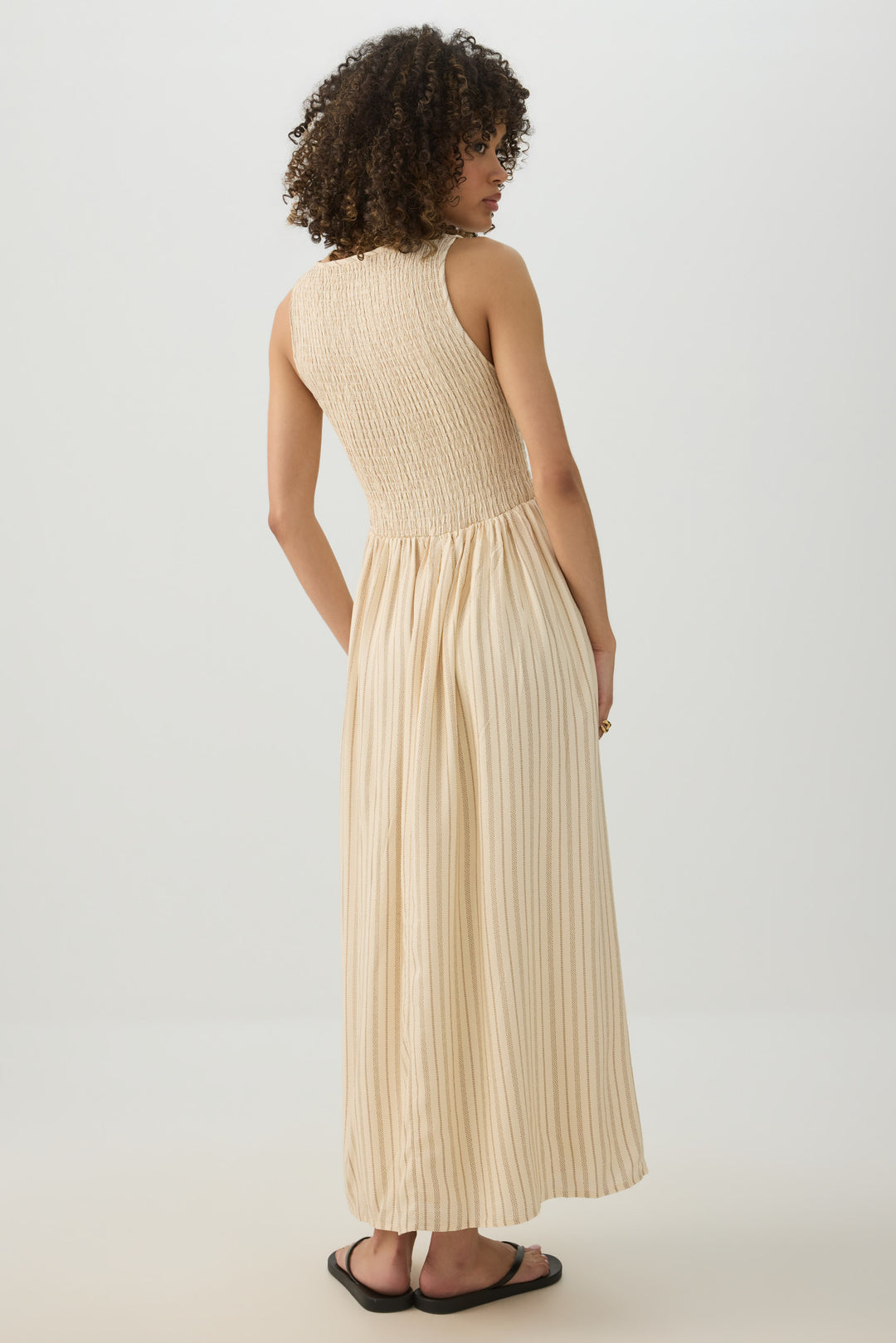 Smocked Halter Midi Dress