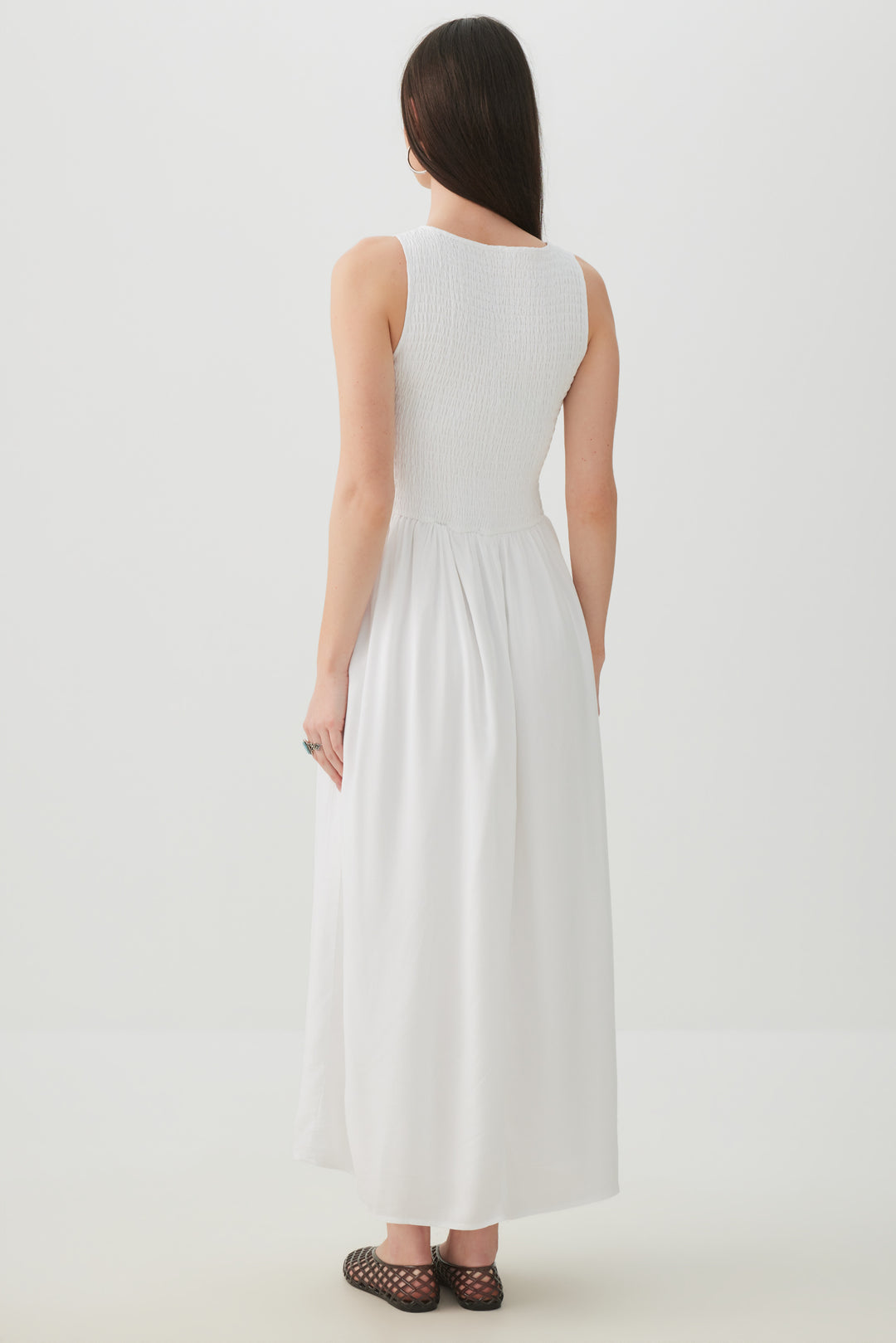 Smocked Halter Midi Dress