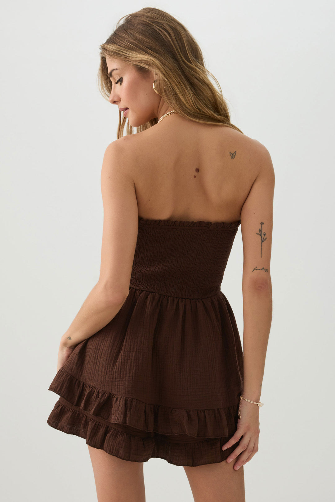 Smocked Strapless Romper