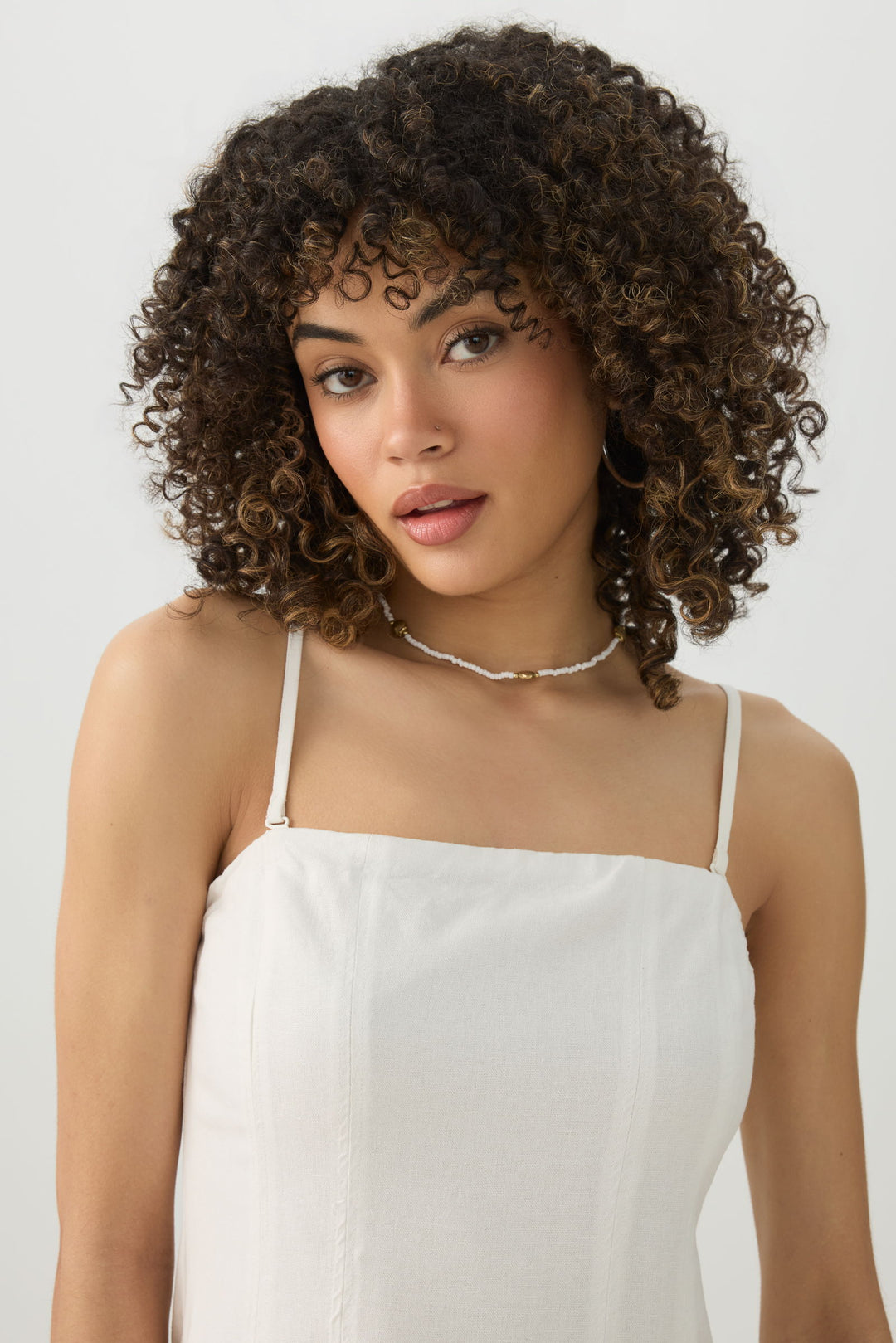 Mini Linen-Blend Tube Top Dress