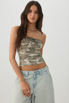 Super Soft Camo Crop Tube Top